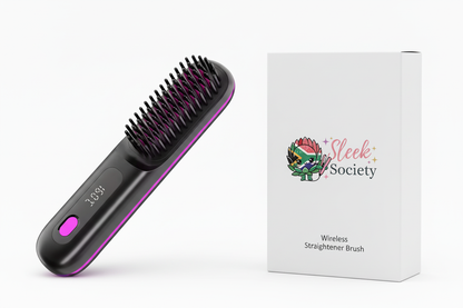 Sleek Society Wireless Straightener Brush with Box